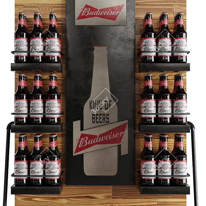 Sleek Beer Stand: 3D Model 3D model image 2