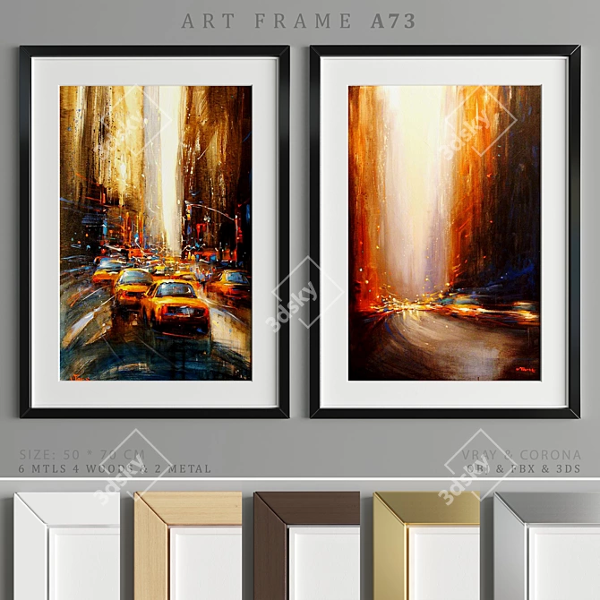  Modern Art Frame - A73 3D model image 1