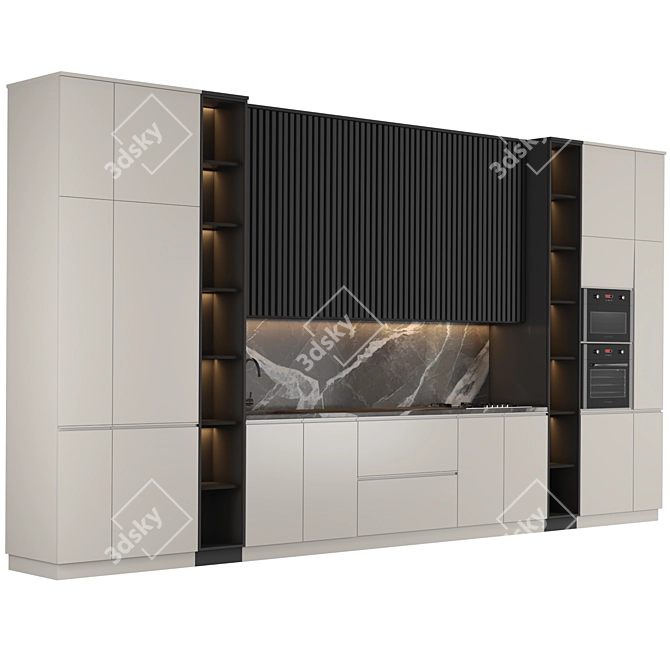 Contemporary Kitchen 2015 3D model image 2