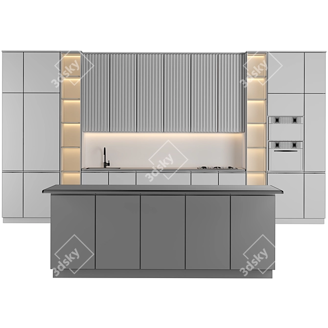 Contemporary Kitchen 2015 3D model image 4