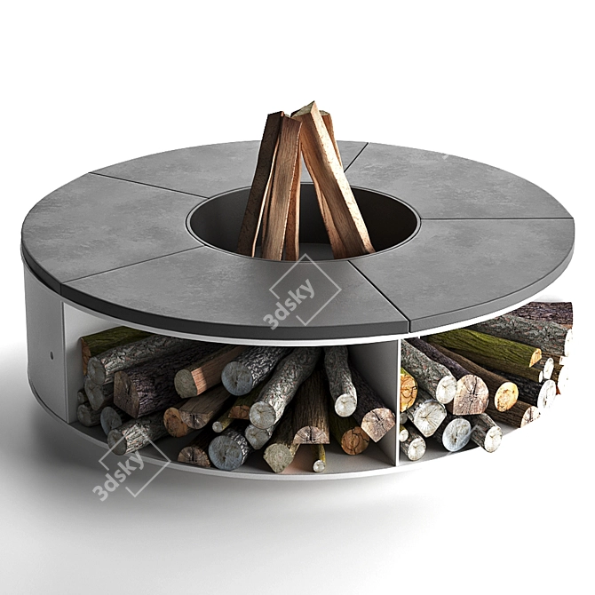 Laubo Fire Pit: Modern Circular Design 3D model image 1