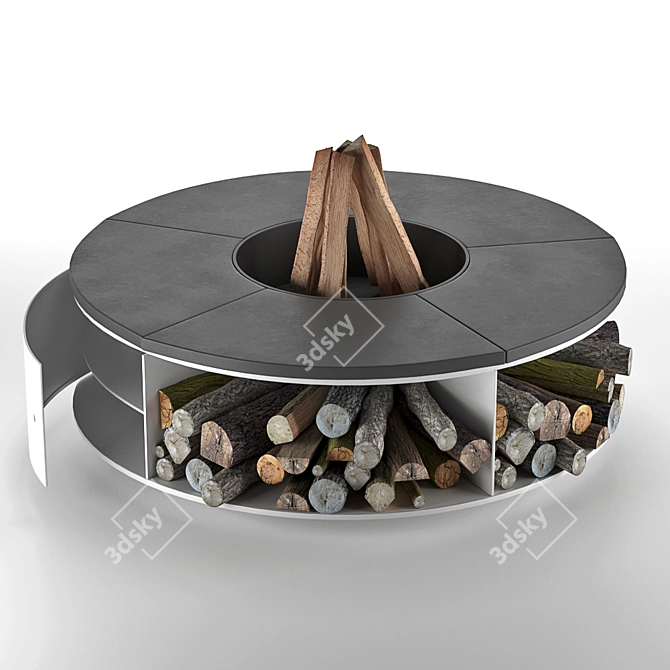 Laubo Fire Pit: Modern Circular Design 3D model image 2