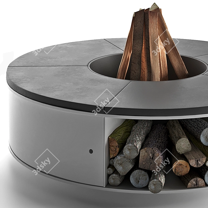 Laubo Fire Pit: Modern Circular Design 3D model image 3