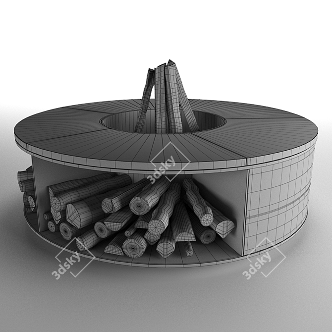 Laubo Fire Pit: Modern Circular Design 3D model image 4