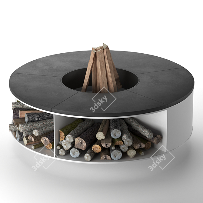 Laubo Fire Pit: Modern Circular Design 3D model image 6