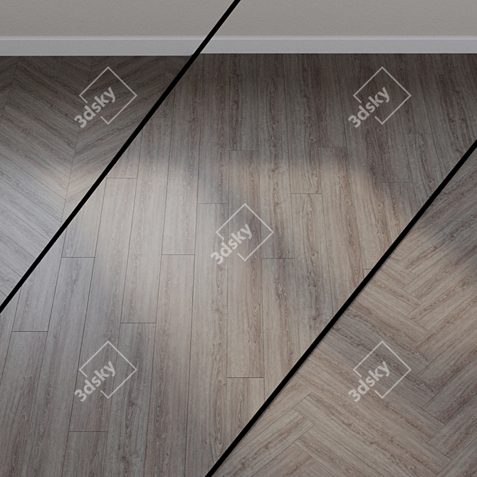 Title: Smoky Oak Vinyl Flooring by Wineo 3D model image 1