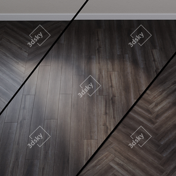 Dark Sicilian Oak Vinyl Flooring 3D model image 1