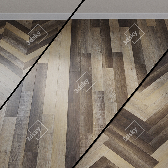 Craft Glue Vinyl Floors in Dark Mixed Art 3D model image 1