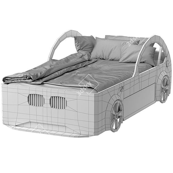Title: Children's Single Bed 3D model image 3