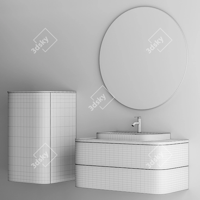 Duravit Happy D.2 Plus Vanity Set 3D model image 4