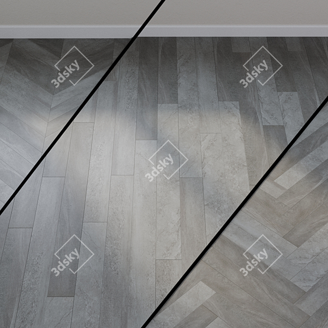 Medina Stone Gray Vinyl Flooring 3D model image 1
