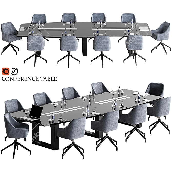 Modern Conference Table 2015 3D model image 1