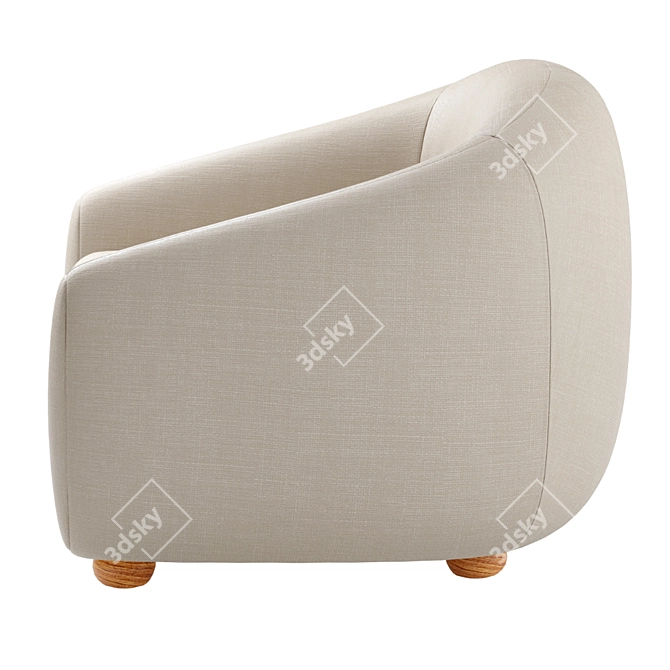 Color-Pop Geometric Armchair 3D model image 4