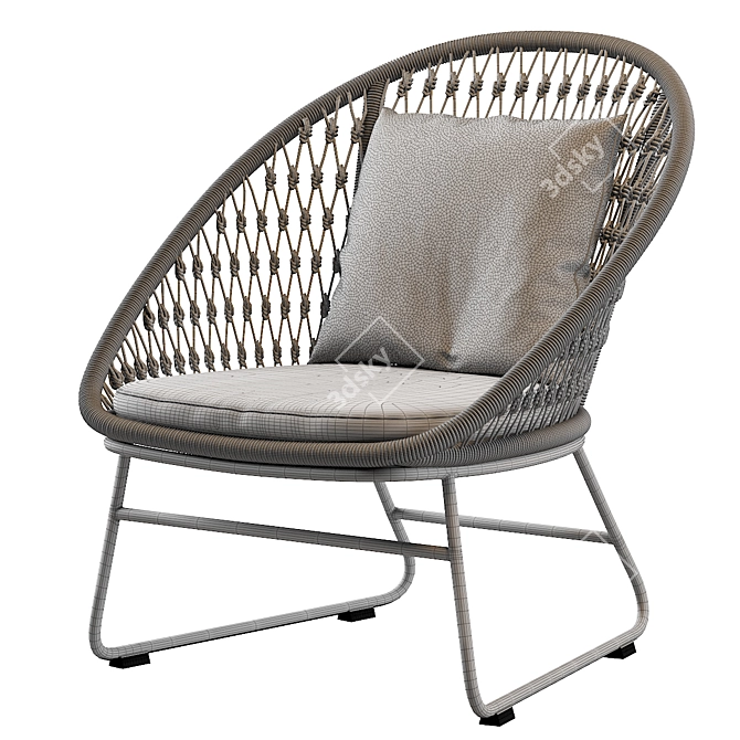 Coco Republic Bolletti Outdoor Lounge Chair 3D model image 5