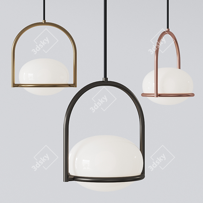 Coco Single Pendant by Leds C4 3D model image 1