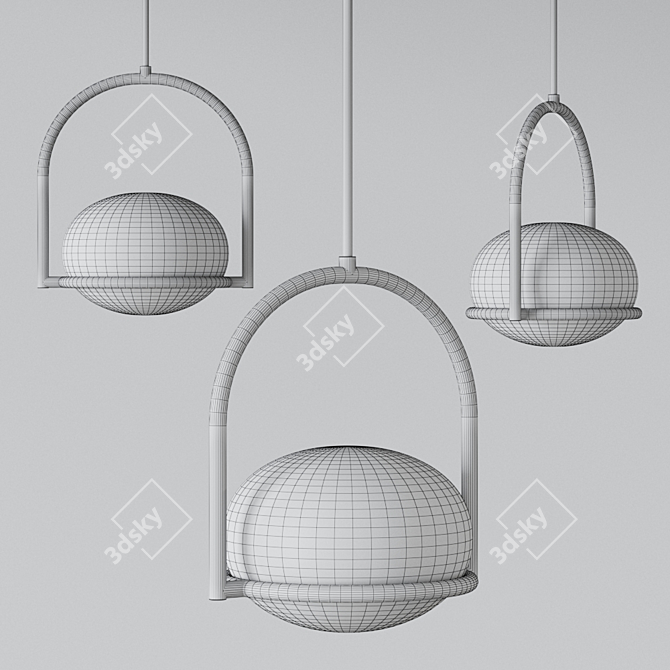 Coco Single Pendant by Leds C4 3D model image 2