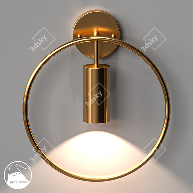 Modern Ring Sconce - LampsShop.ru 3D model image 1