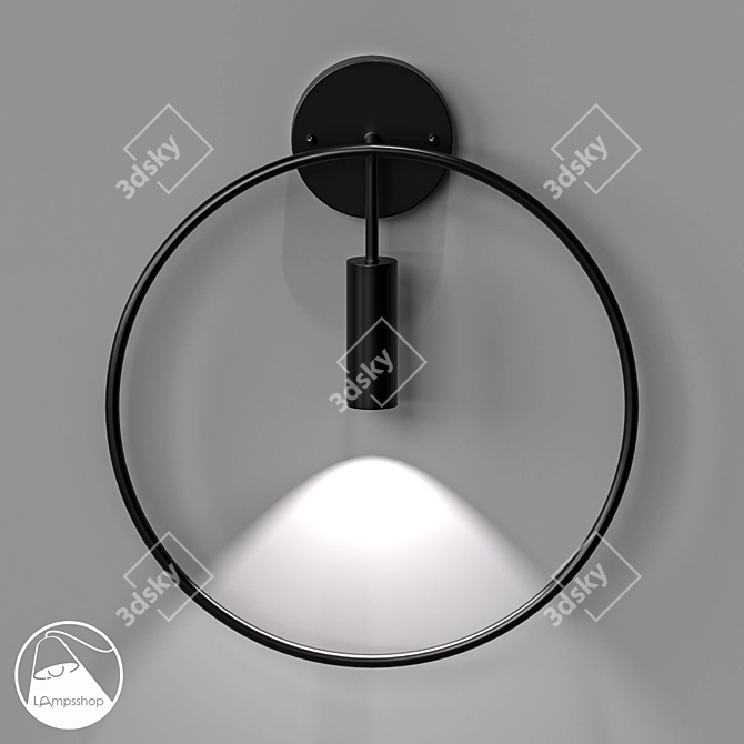 Modern Ring Sconce - LampsShop.ru 3D model image 2