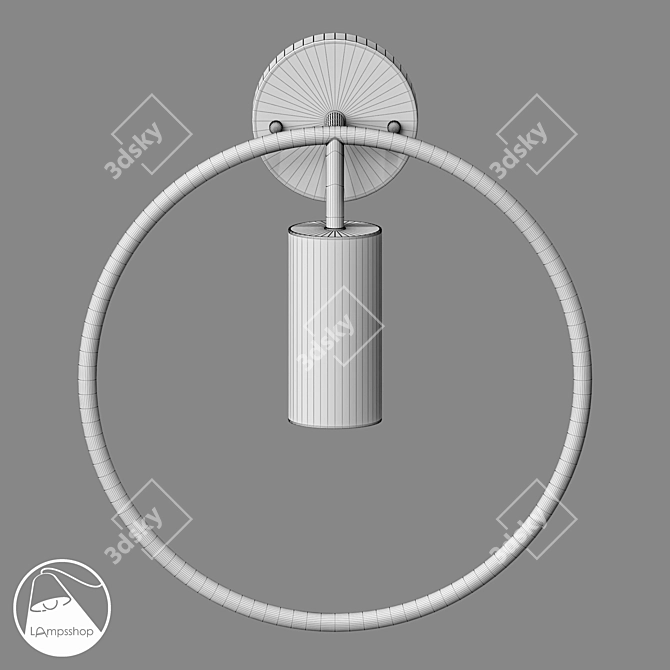 Modern Ring Sconce - LampsShop.ru 3D model image 3