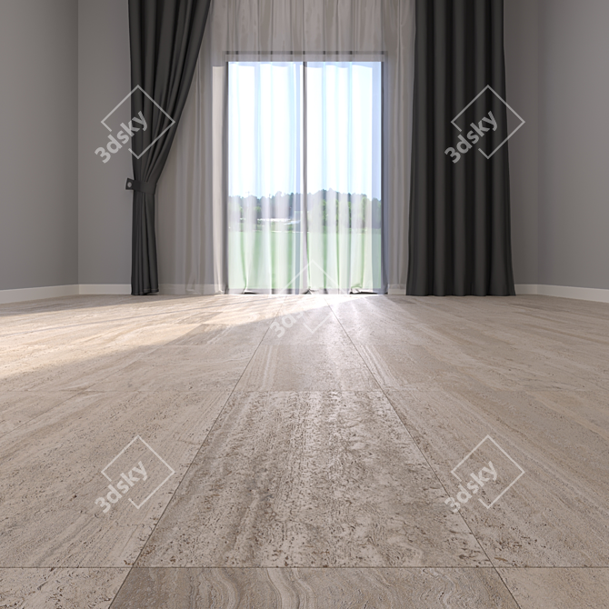 Floor Navona Honey Vein: HD Textured 30x60 Multi-texture Tiles 3D model image 2