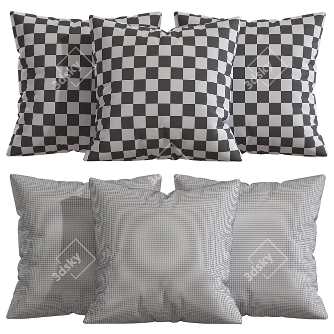 Luxury Home Decor Pillows 3D model image 2