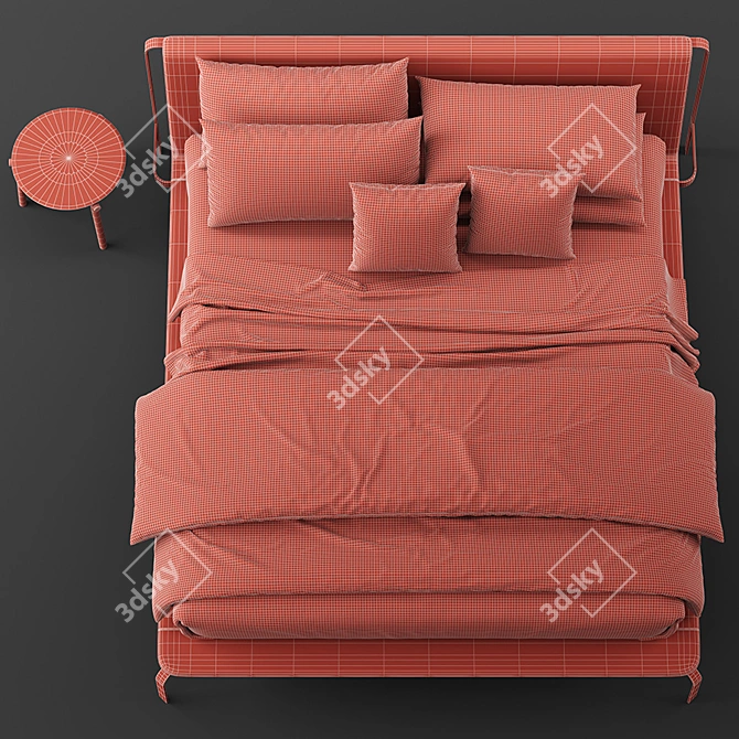 Bolzan Letti Bend Bed: Elegant and Spacious Slumber 3D model image 5