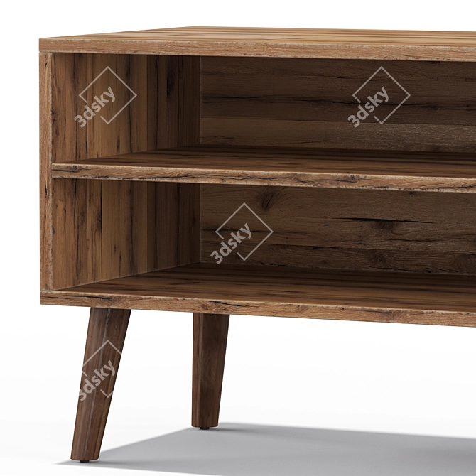 Sleek Modern TV Stand 3D model image 4