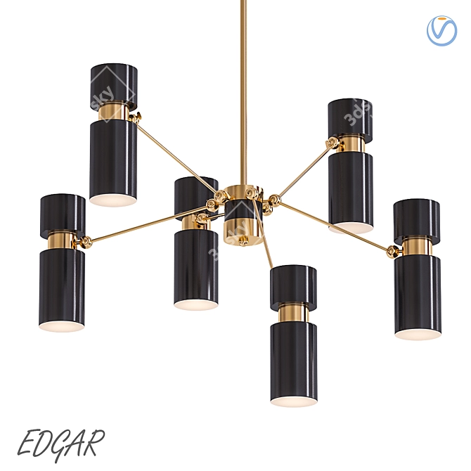 Minimalist Pendant Light Edgar 3D model image 1