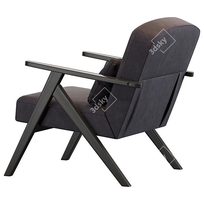 Modern Jysk Sadderup Armchair: Stylish & Comfortable 3D model image 2
