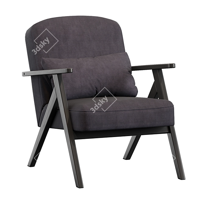 Modern Jysk Sadderup Armchair: Stylish & Comfortable 3D model image 4