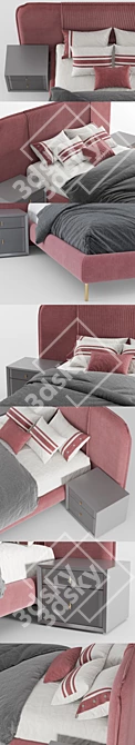Luxury Queen-sized Astoria Bed 3D model image 3
