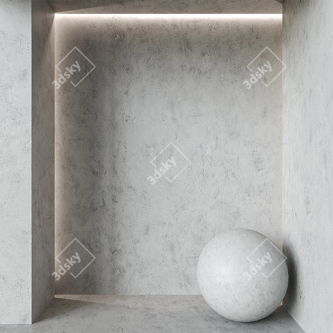 Spherical Plaster Texture Kit 3D model image 1