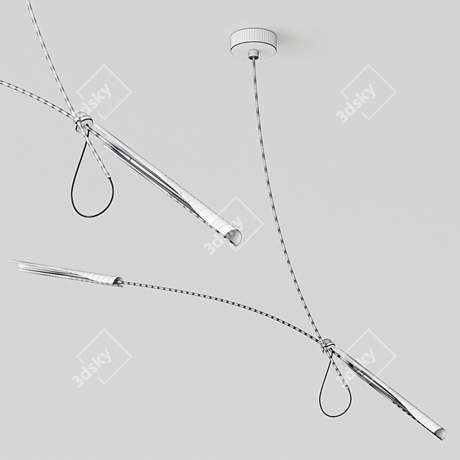 Sleek Otto Pendant Light 3D model image 2