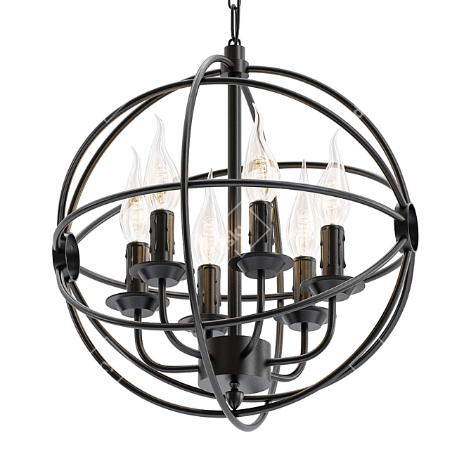 Elegant Castle Chandelier 3D model image 1