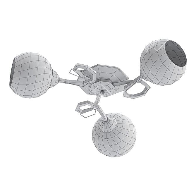 Elegant Ceiling Light ROSSvet 3D model image 2