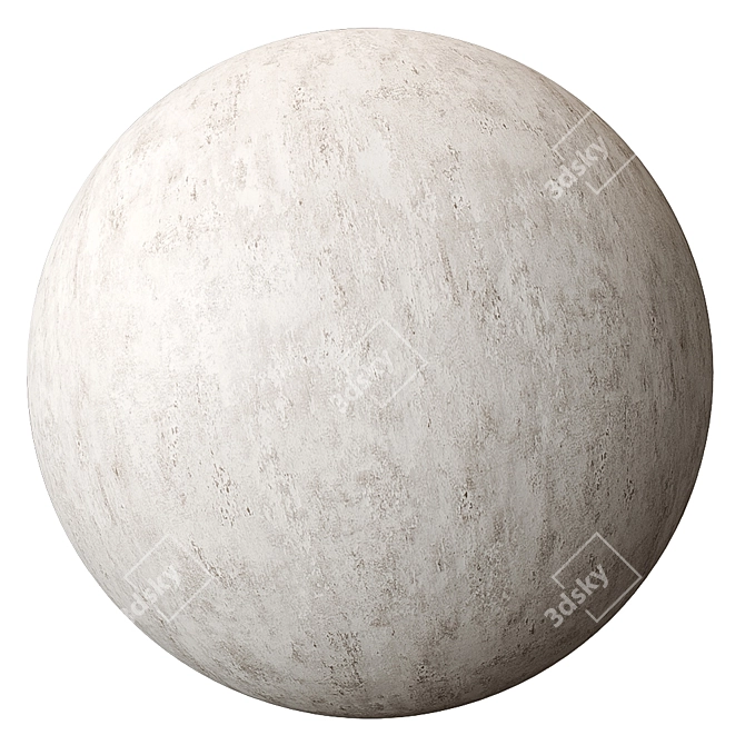 Seamless Decorative Plaster Texture 3D model image 4