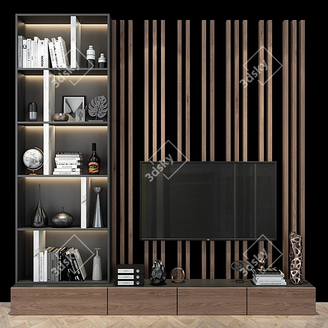 Stylish Cabinet Furniture 3D model image 1