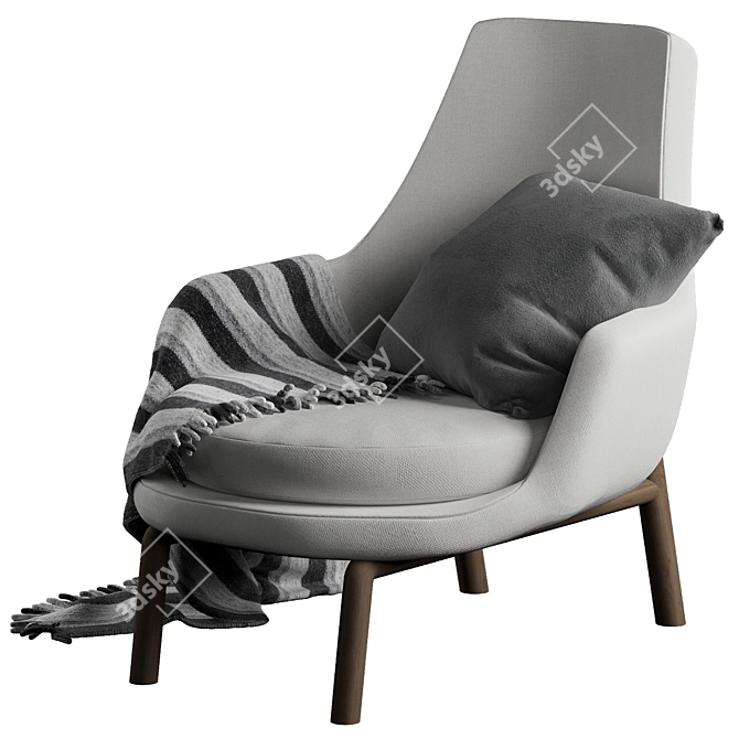 Sleek and Sophisticated: LEDA Armchair 3D model image 1