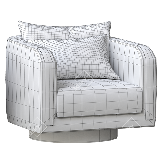 Elegant Swivel Armchair: Arcahorn 3D model image 5