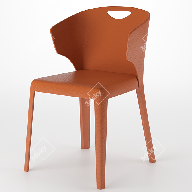 Sleek 3D Shark Chair 3D model image 2