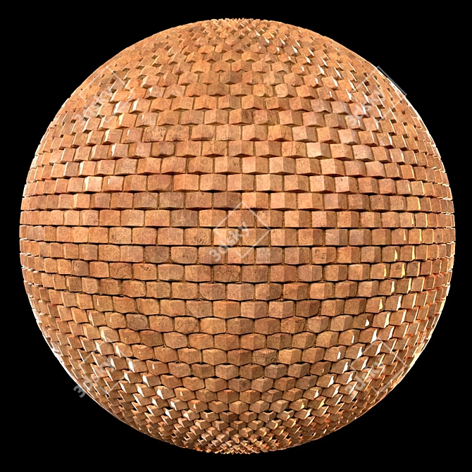 Seamless Lattice Brick PBR 3D model image 1