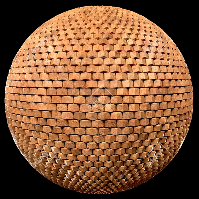 Seamless Lattice Brick PBR 3D model image 4