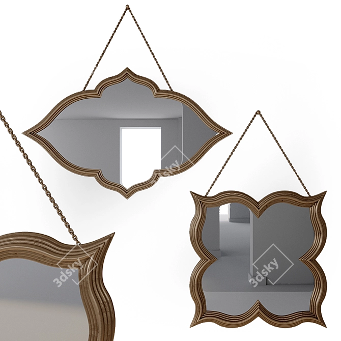 Elegant Henrietta Mirrors Set 3D model image 1