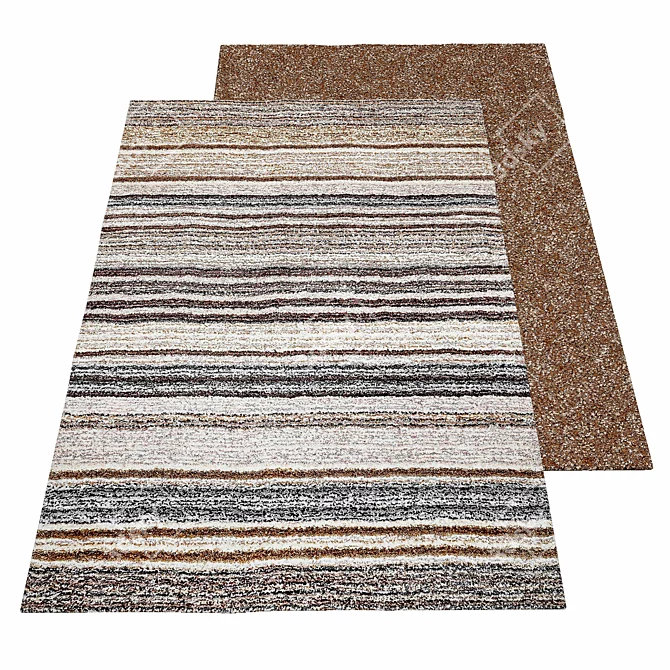 Plush Ombre Shag Rug 3D model image 2