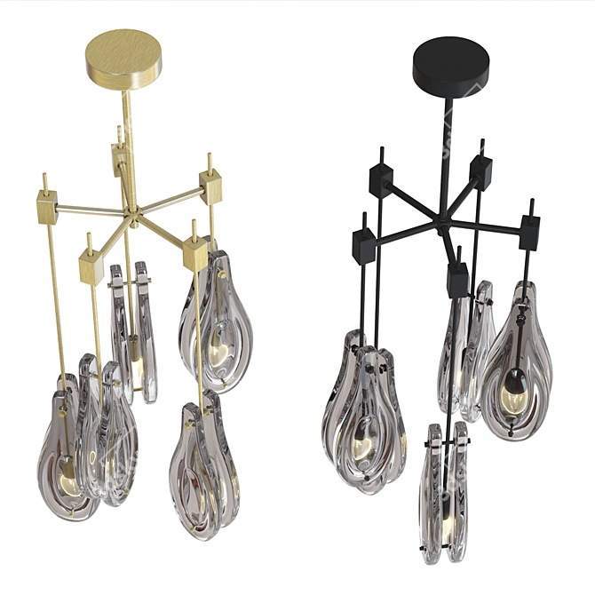 Eichholtz Chandelier Bellano L: Elegant Lighting Fixture for Stunning Ambiance 3D model image 2