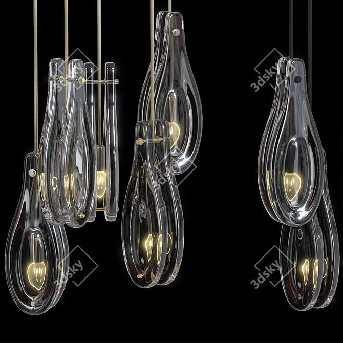 Eichholtz Chandelier Bellano L: Elegant Lighting Fixture for Stunning Ambiance 3D model image 4