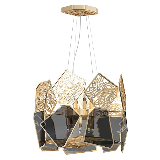 Artisanal Beauty Chandelier 3D model image 3