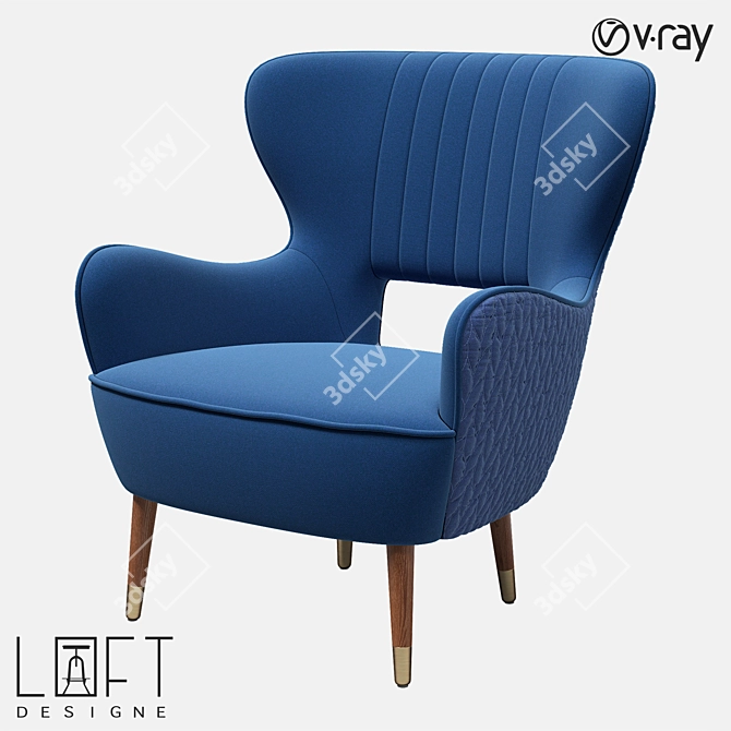 Modern Armchair in LoftDesigne 3767 3D model image 1