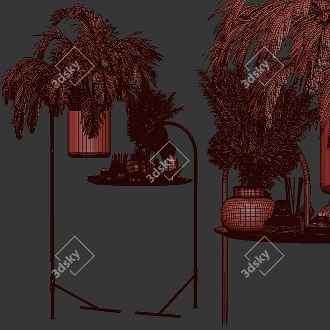 Elegant Ornamental Decor Set 3D model image 9