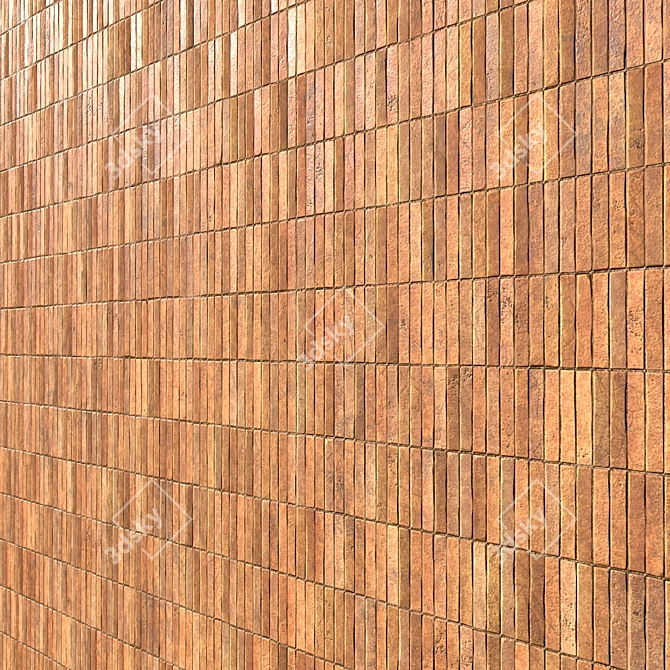 Seamless Brick Design: PBR Material 3D model image 2